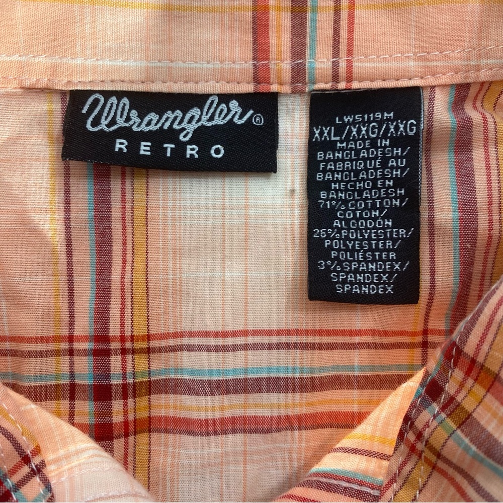 Women's Wrangler Retro Embroidered Western Snap Plaid Shirt XXL - Picture 3 of 8